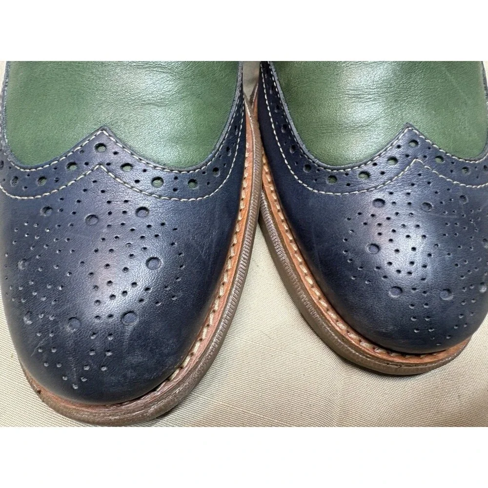 Men's Sperry Top-Sider Gold Cup Multicolor Leather Wingtip Oxford Shoe Size 10m